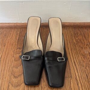 Coach Black Leather Heels